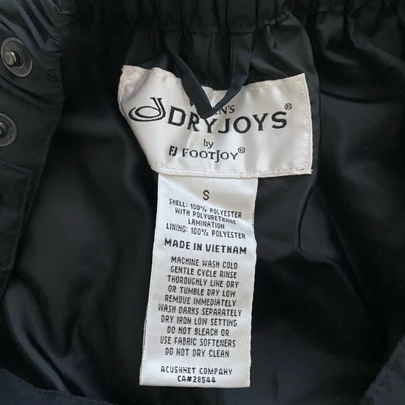 FootJoy DryJoy Red and Black Rain Jacket Windbreaker and Matching Pants - Picture 9 of 11